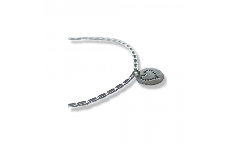 pierced heart anklet