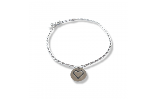 pierced heart anklet